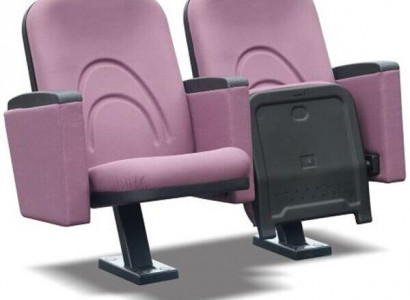 Modern Sessel Sessel Sofa 1 Sitzer für Theater Kino Design Luxus Rosa Textil